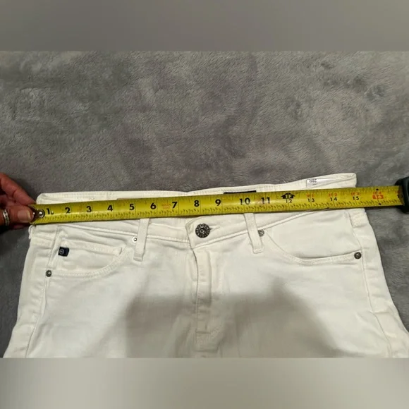 AG Adriano Goldschmied Prima Mid Rise Cigarette White Jeans Womens 28 R - Picture 5 of 9